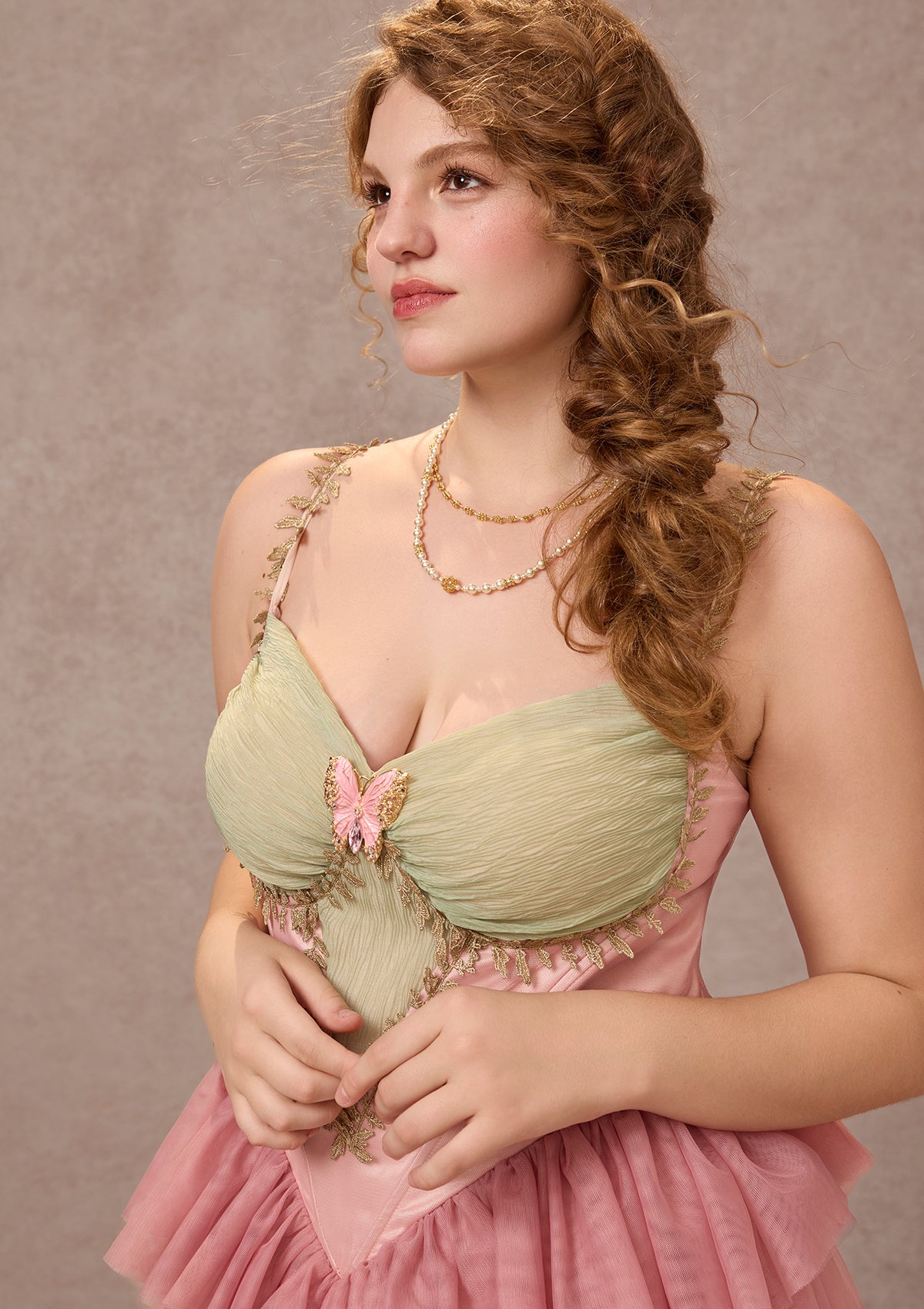 Curve&amp;Plus Entwined in Bloom Corset Dress