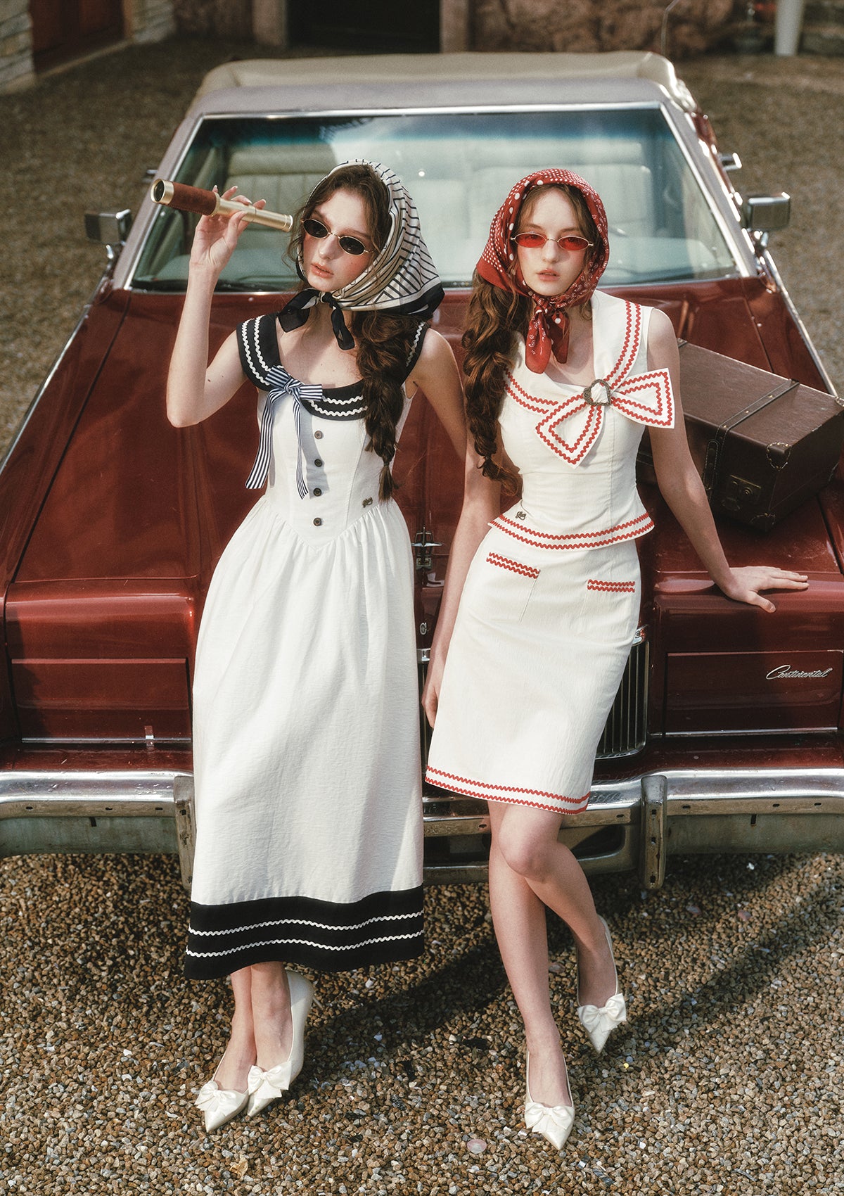 Sailor Love Letter Dress (Navy)