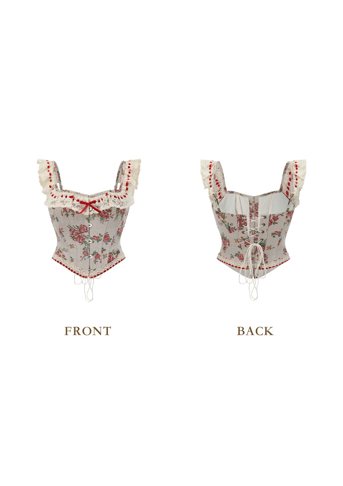 (US Exclusive) Rosey Christmas Cottage Corset