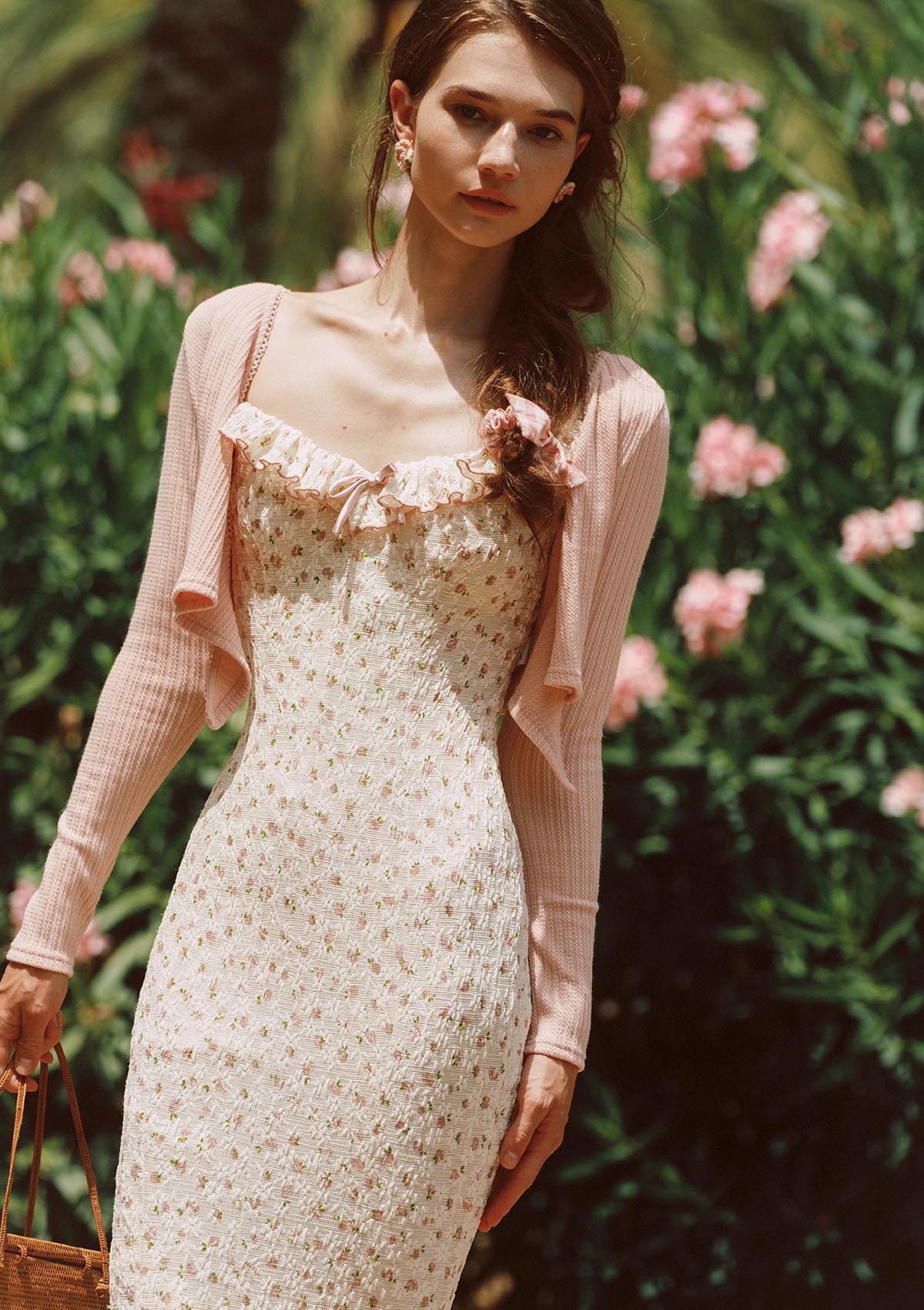 Petite Vase Knit Dress – Blush