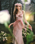 Pink Crabapple Blossom Corset Dress
