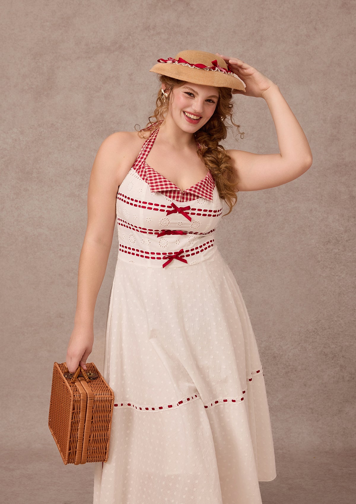 Curve&amp;Plus Little Red Candle Dress