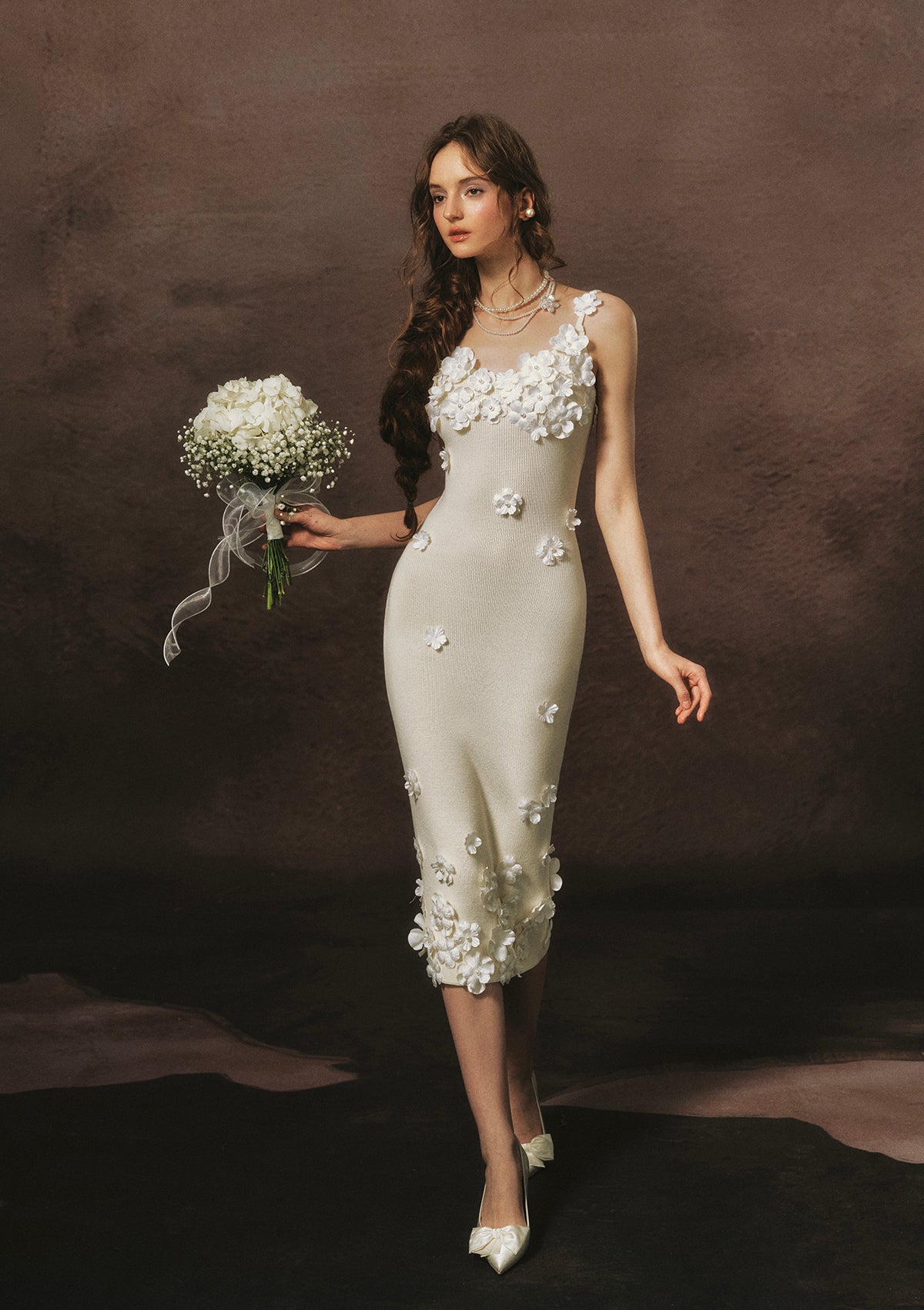 Cream Chanson Dress