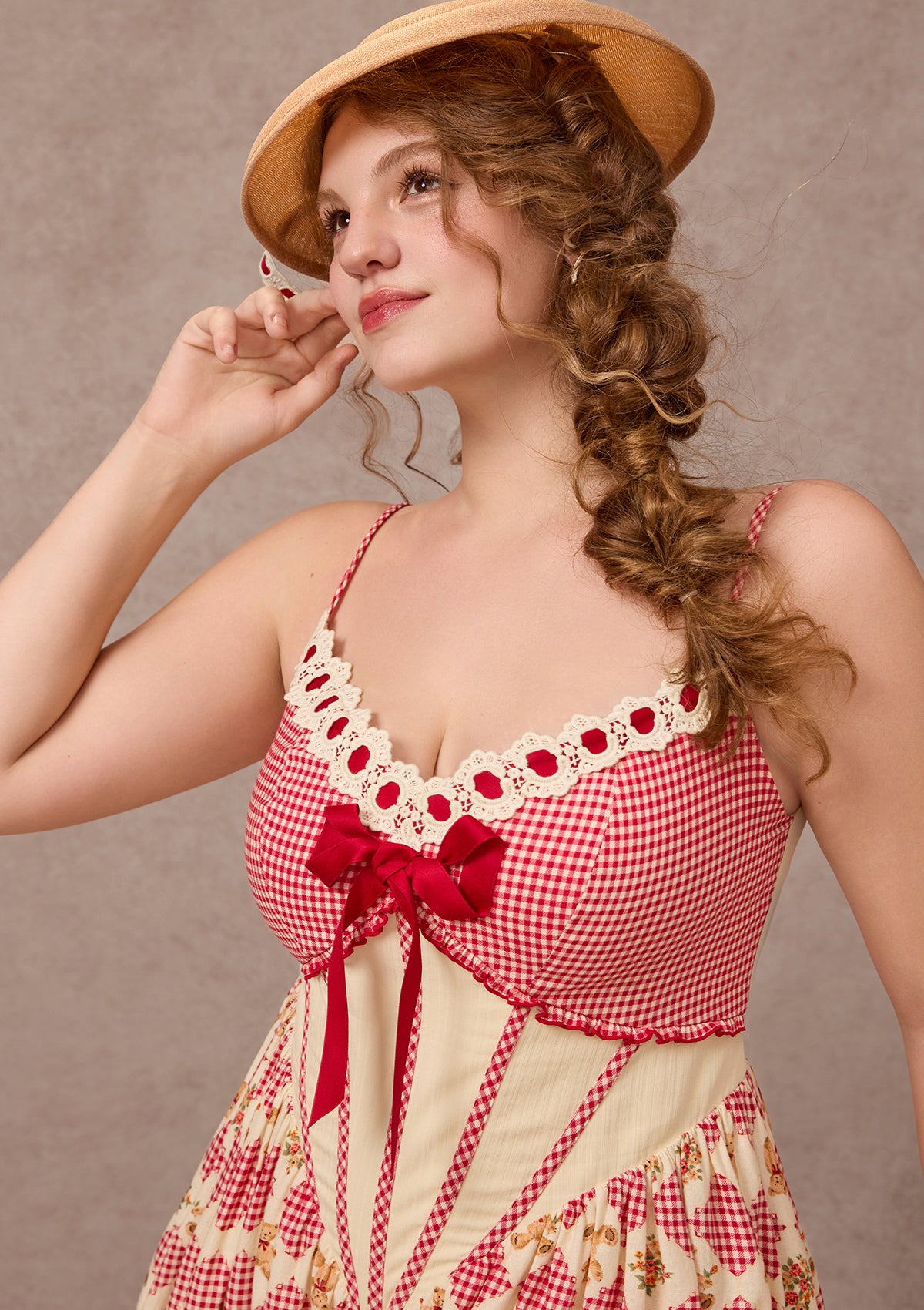 Curve&amp;Plus Picnic with Teddy Dress（Long）