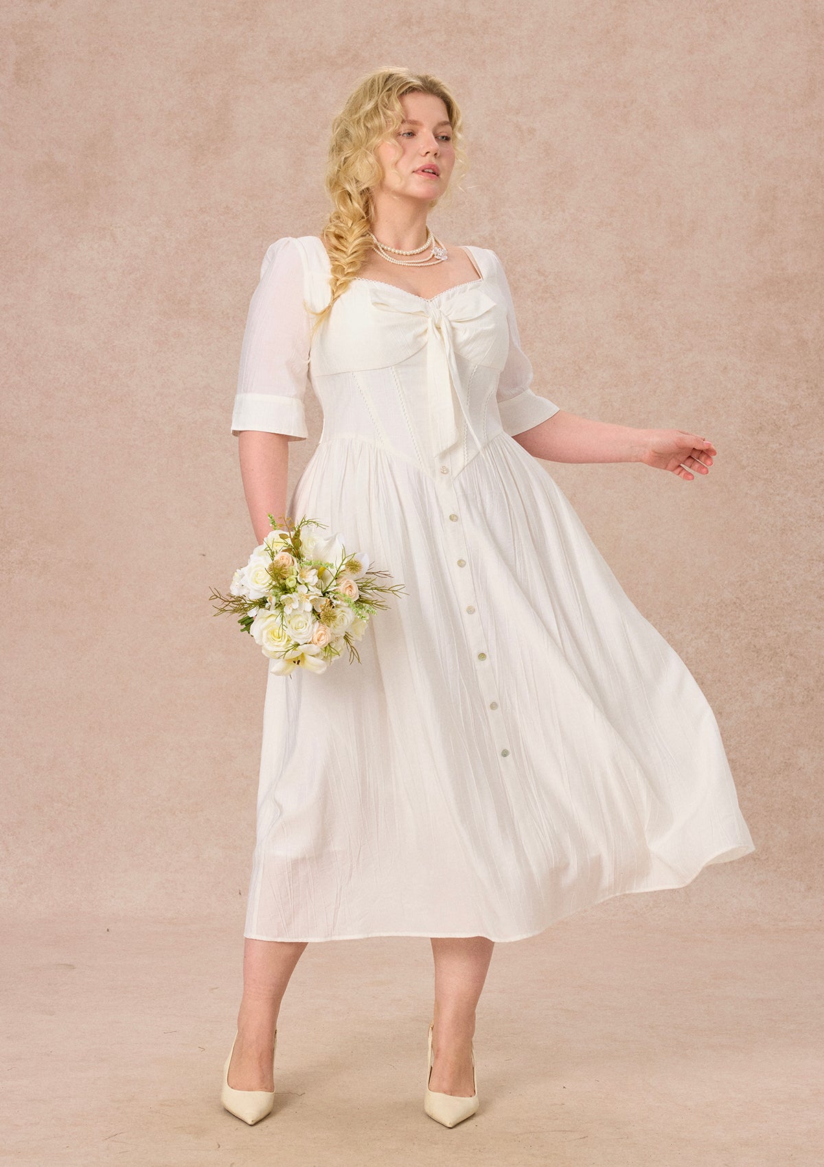 Curve&amp;Plus Bow Ode Dress