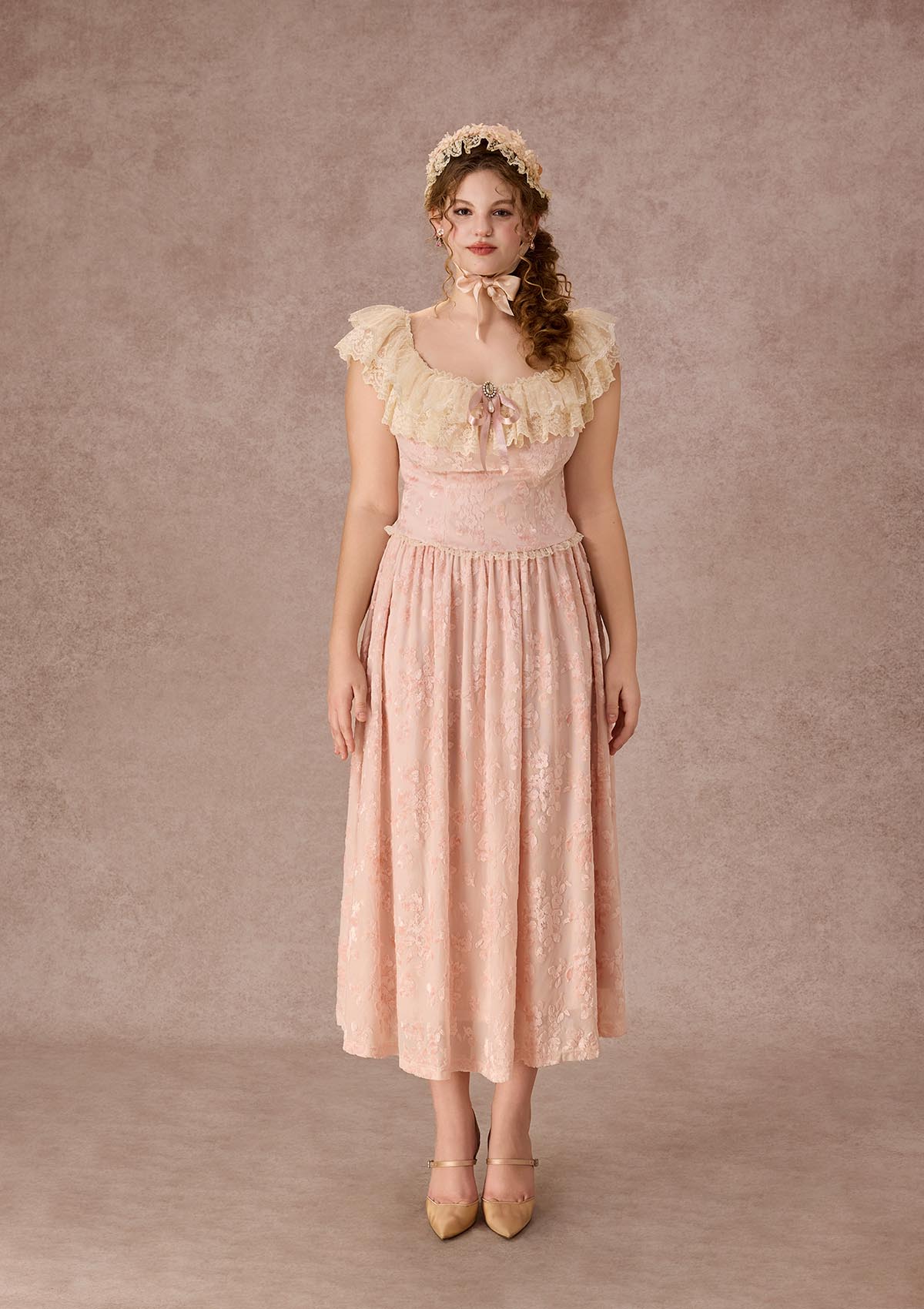 Curve&amp;Plus Countryside Florals Velvet Skirt