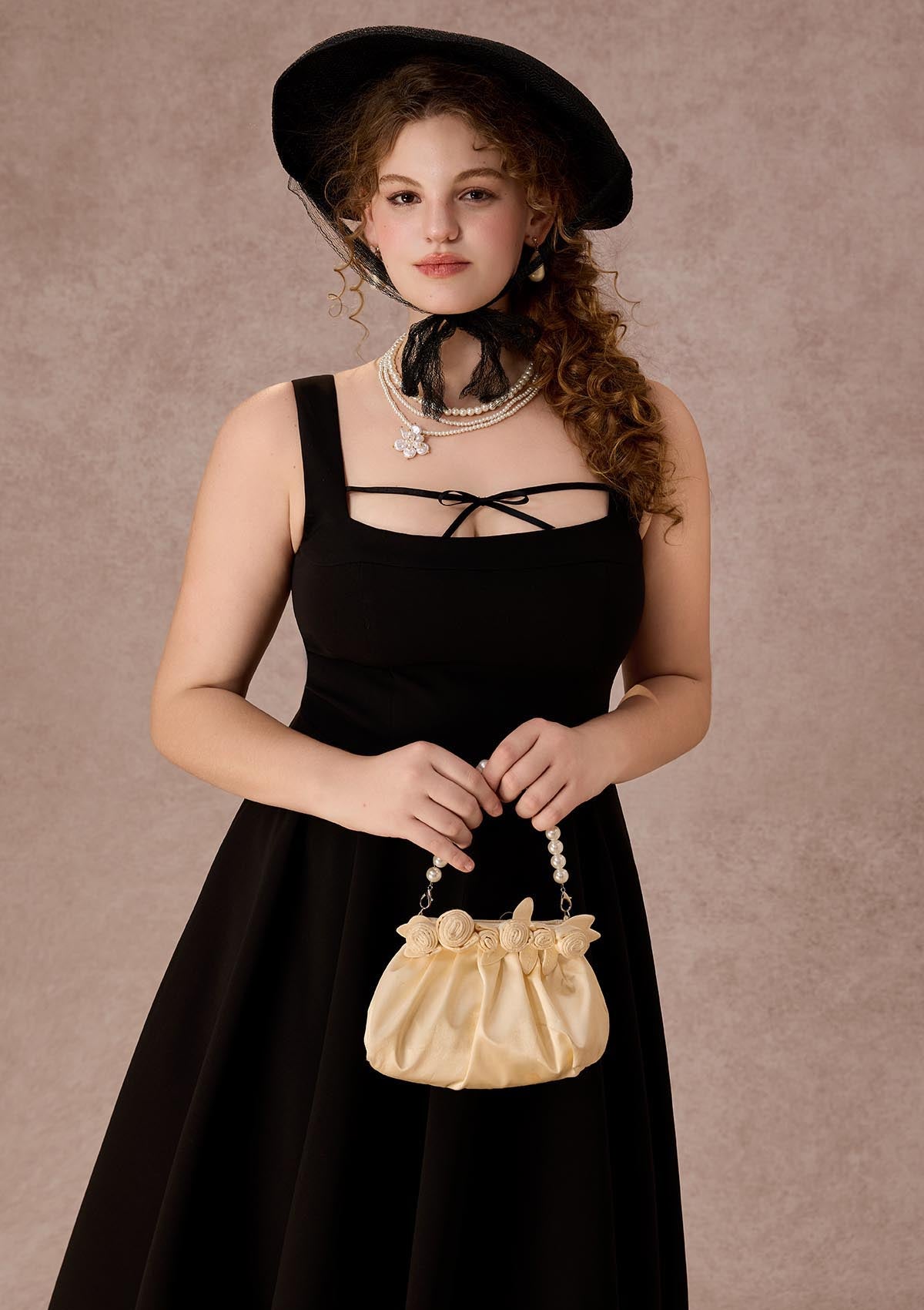 Curve&amp;Plus Beyond Campus Black Dress(Long)