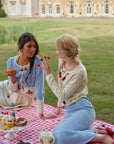 Christmas Berry Carol knit Cardigan (Blue)