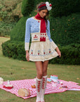Christmas Berry Carol knit Cardigan (Blue)