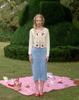 Christmas Berry Carol knit Cardigan (beige)