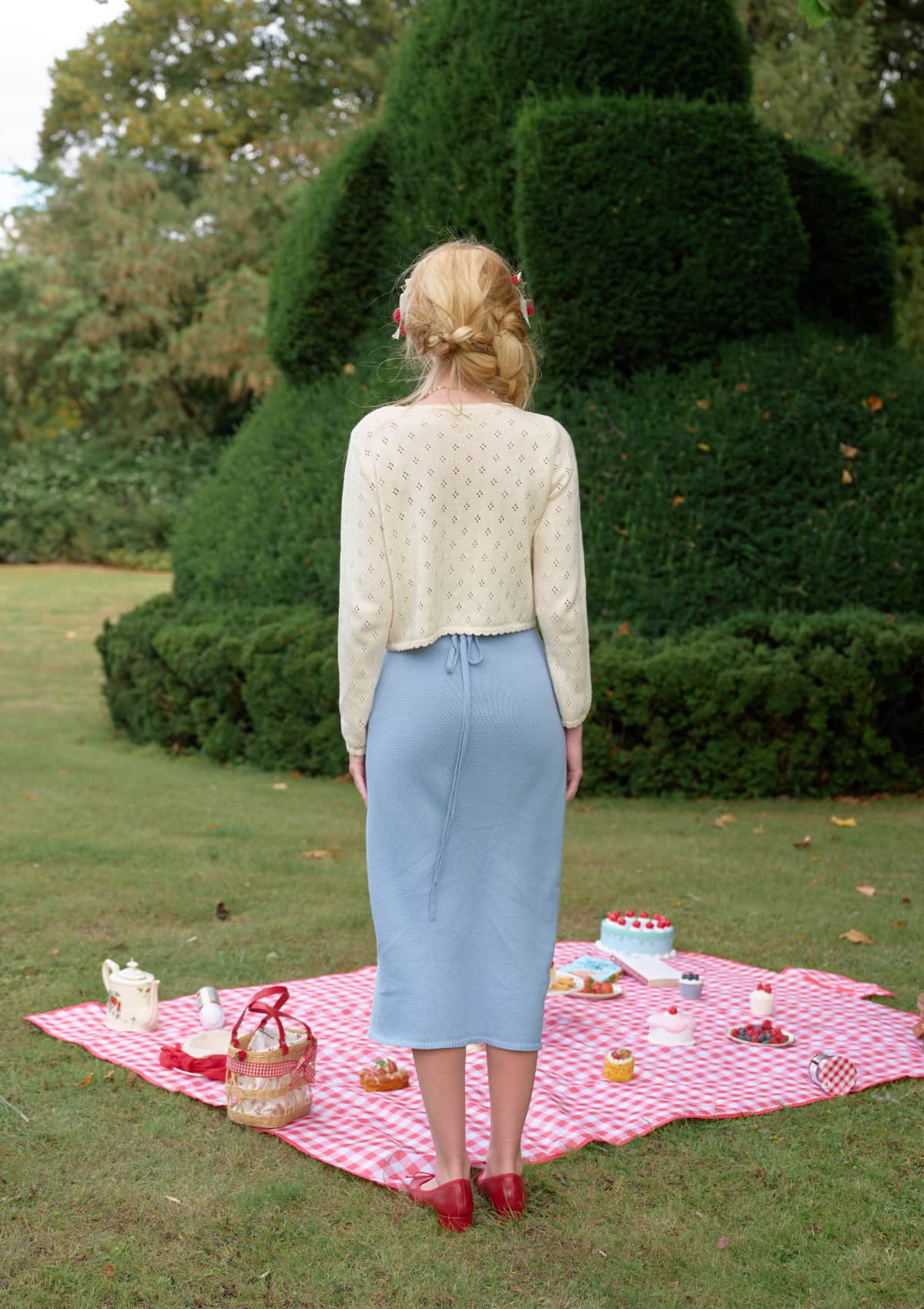 Christmas Berry Carol knit Cardigan (beige)