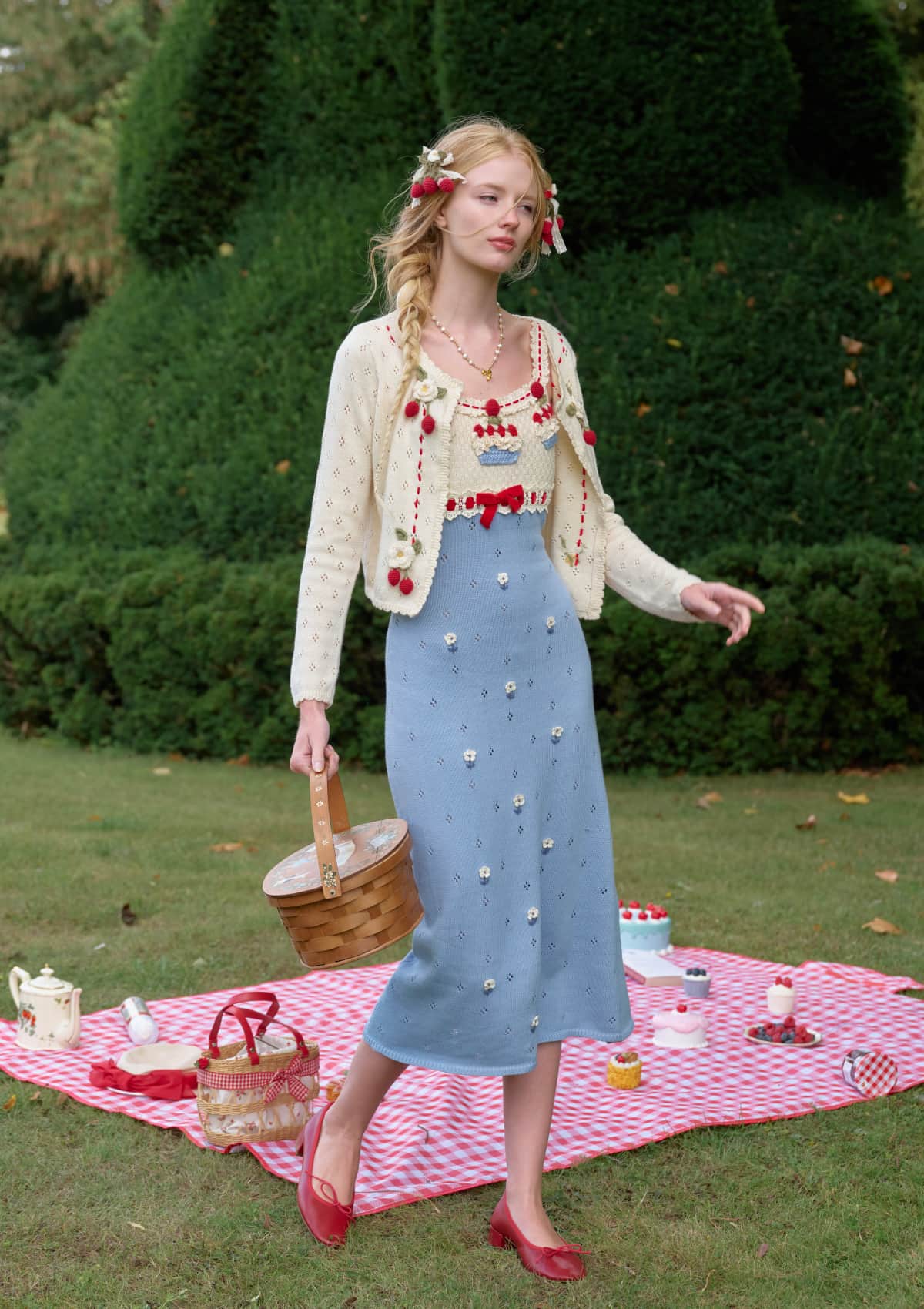 Christmas Berry Carol knit dress