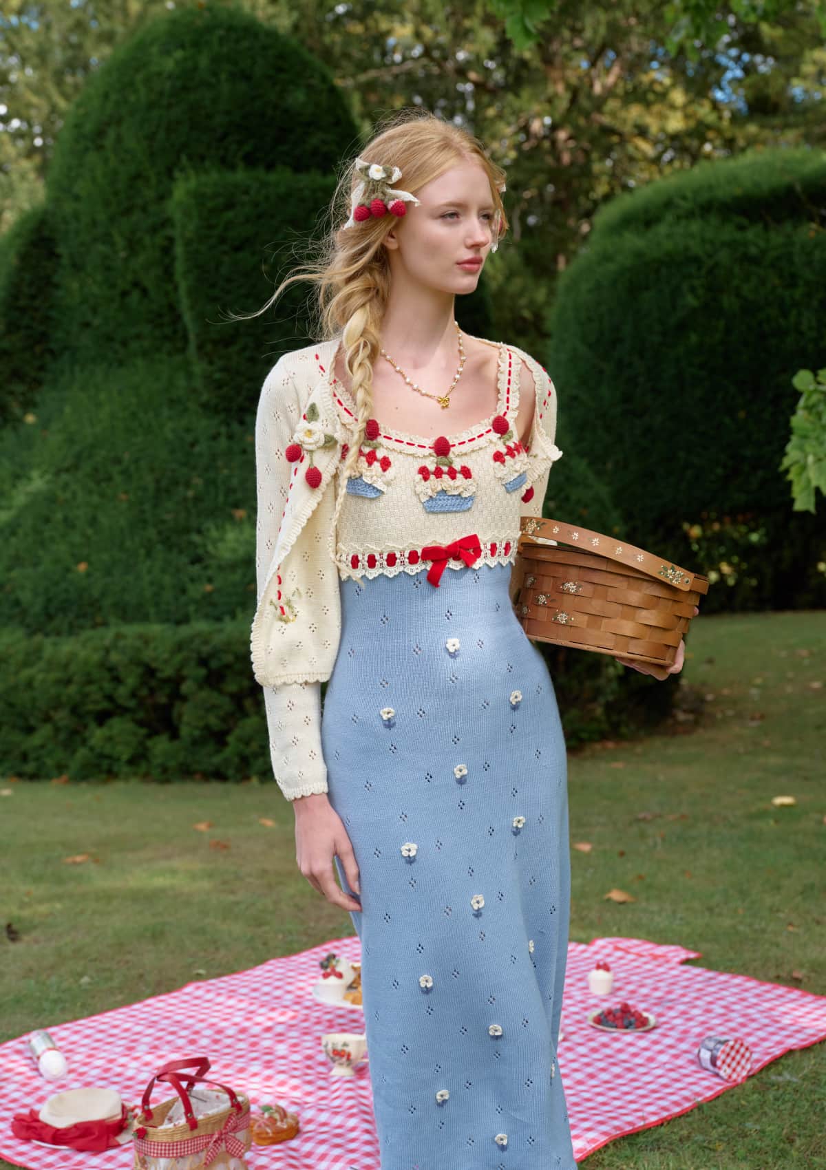 Christmas Berry Carol knit dress