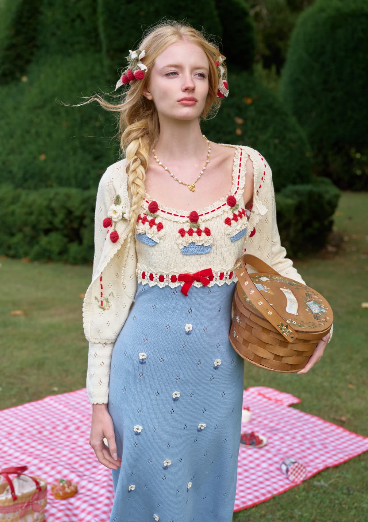 Christmas Berry Carol knit dress