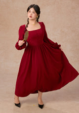 Curve&Plus Passionate Love Bordeaux Dress