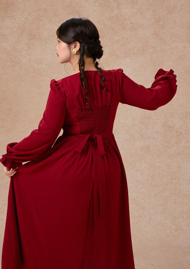 Curve&Plus Passionate Love Bordeaux Dress
