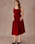 Curve&Plus Pan's Cocktail Knit Dress（Red）