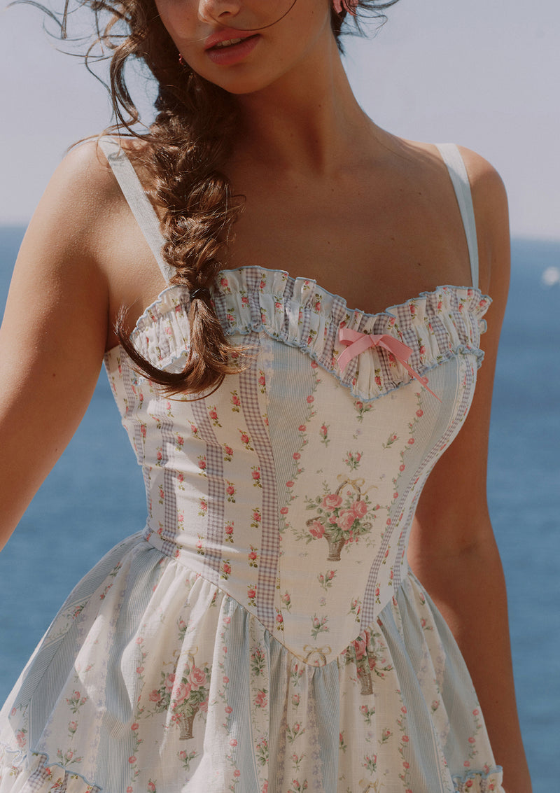 Girl in Blue Wind Dress | LaceMade