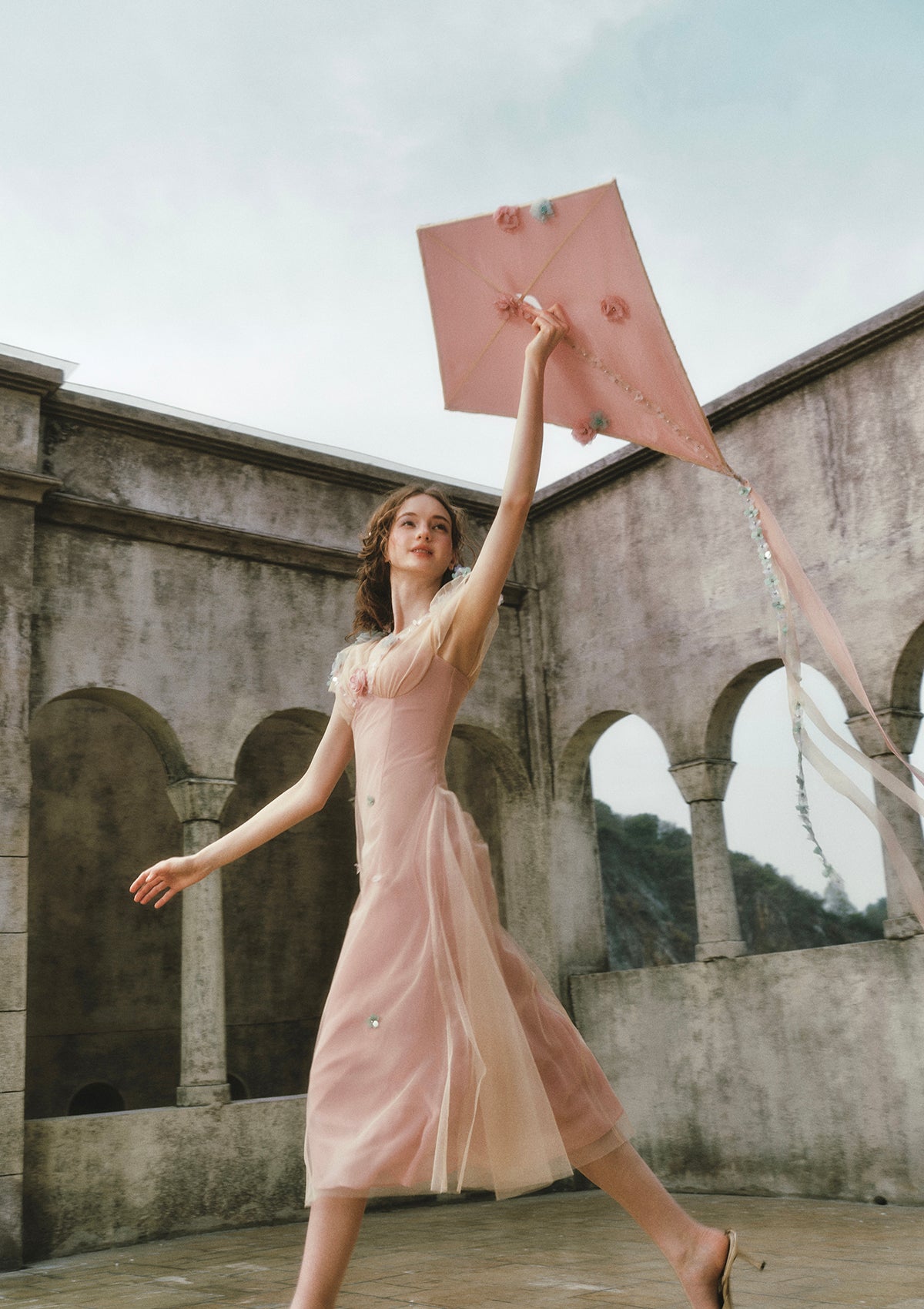 Wind Perched Rose Quartz Dress