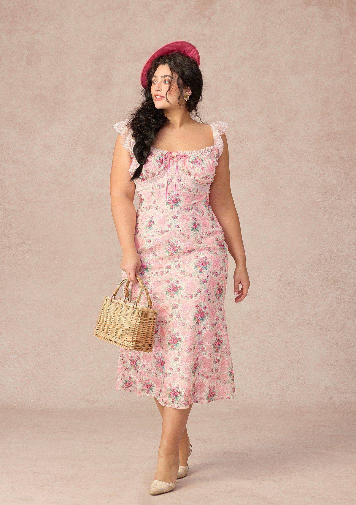 Curve&amp;Plus Rose Music Box Dress