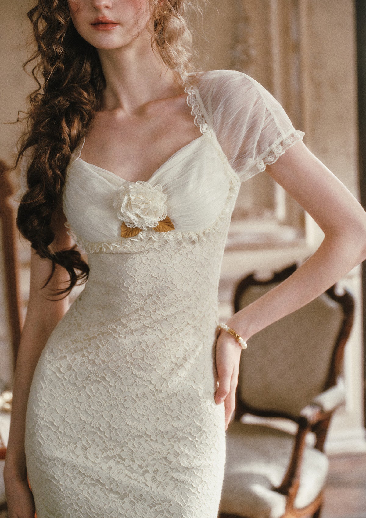Cream Letter Dress