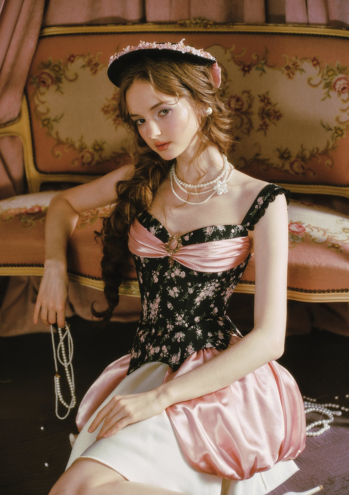 Night Feast Pink Crystal Corset