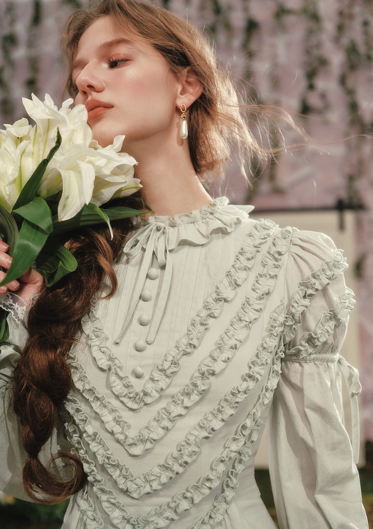 Puff Sleeve Maxi Dress | Forest Whispers Dress - LaceMade Pre-order / L Puff Sleeve Maxi Dress | Forest Whispers Dress - LaceMade Pre-order / L