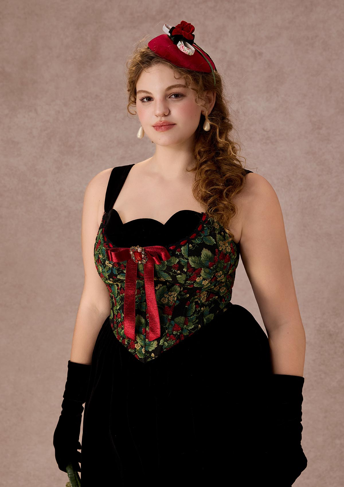 Curve&amp;Plus Smoked Berries Corset Dress