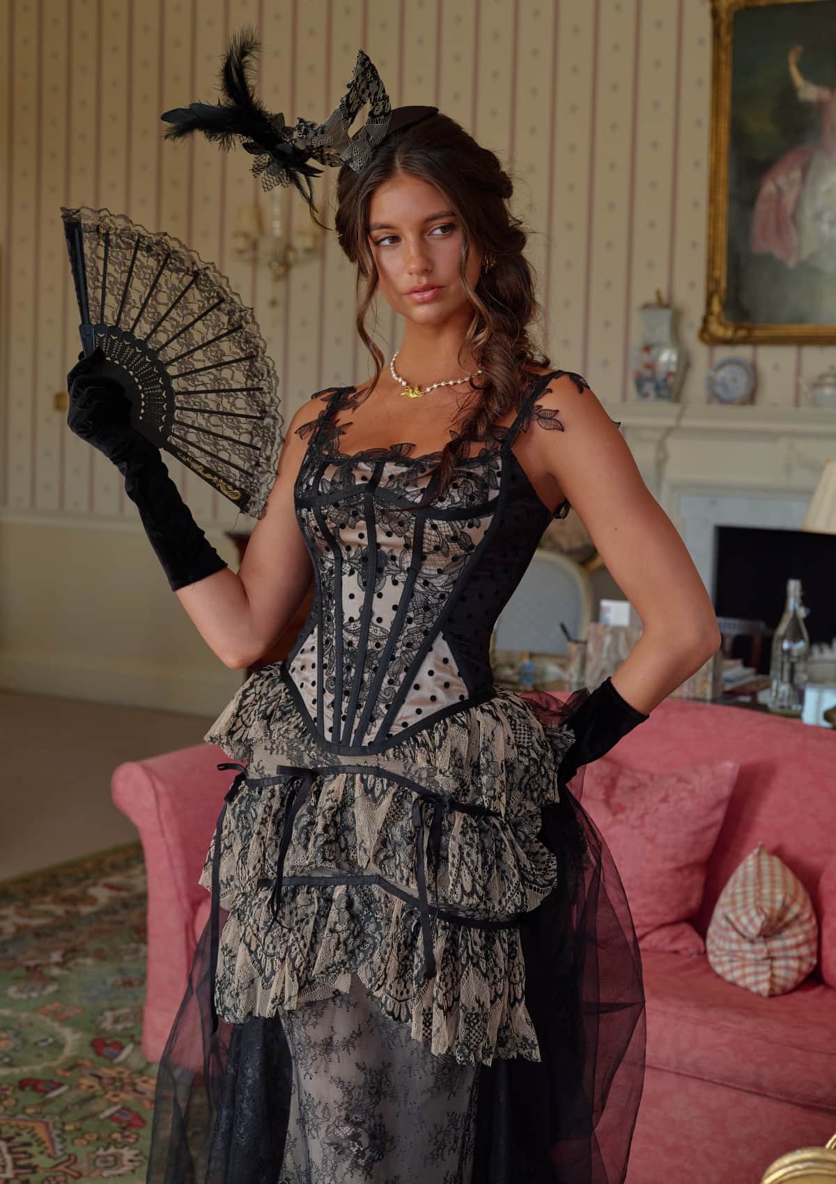Black Secret Fan Corset