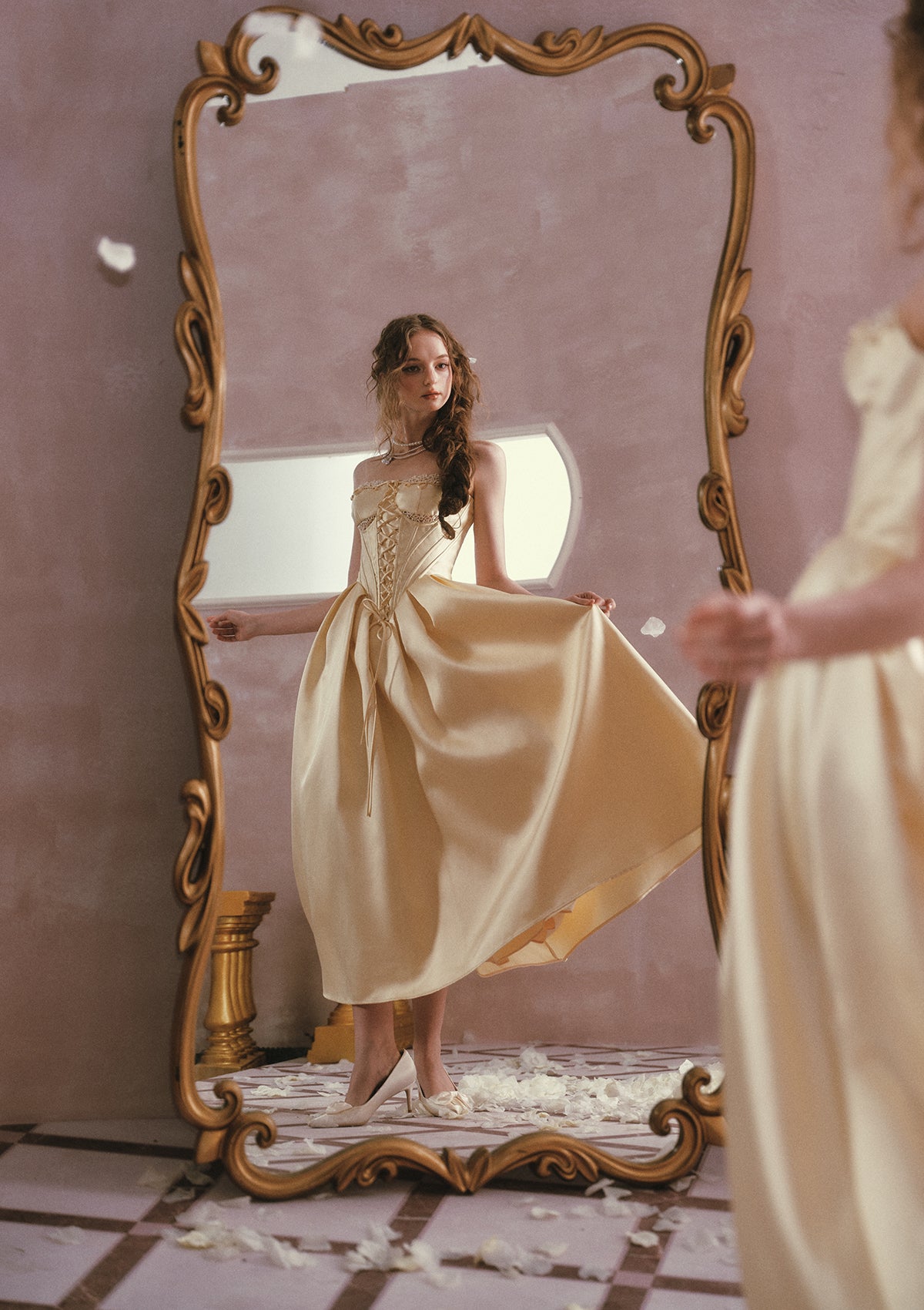 Belle's Gilded Corset Dress Pre-order / XL