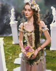 Eucalyptus Whispered by Wind Corset Dress
