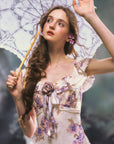 Purple Iris Swayed by Wind Dress