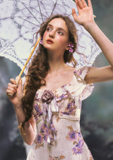 Purple Iris Swayed by Wind Dress