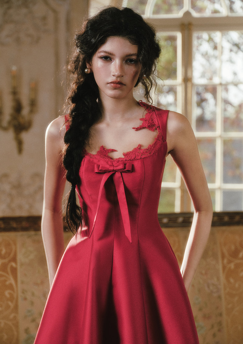 fitted lace wedding dress The Little Red Rose Dress XL