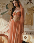 Lacemade “Sahara Rose” empire waist Bridgerton inspired dress - gold mesh style