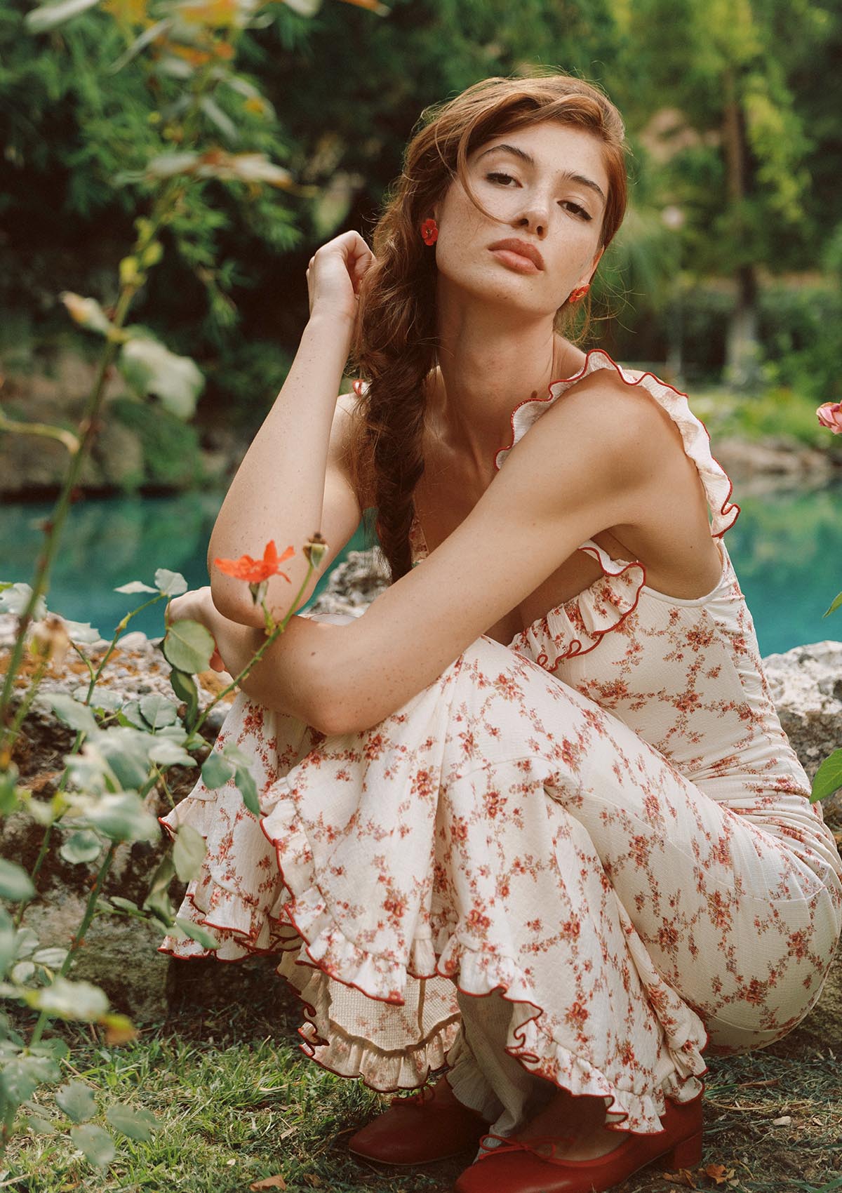 Petite Vase Knit Dress – Pomegranate