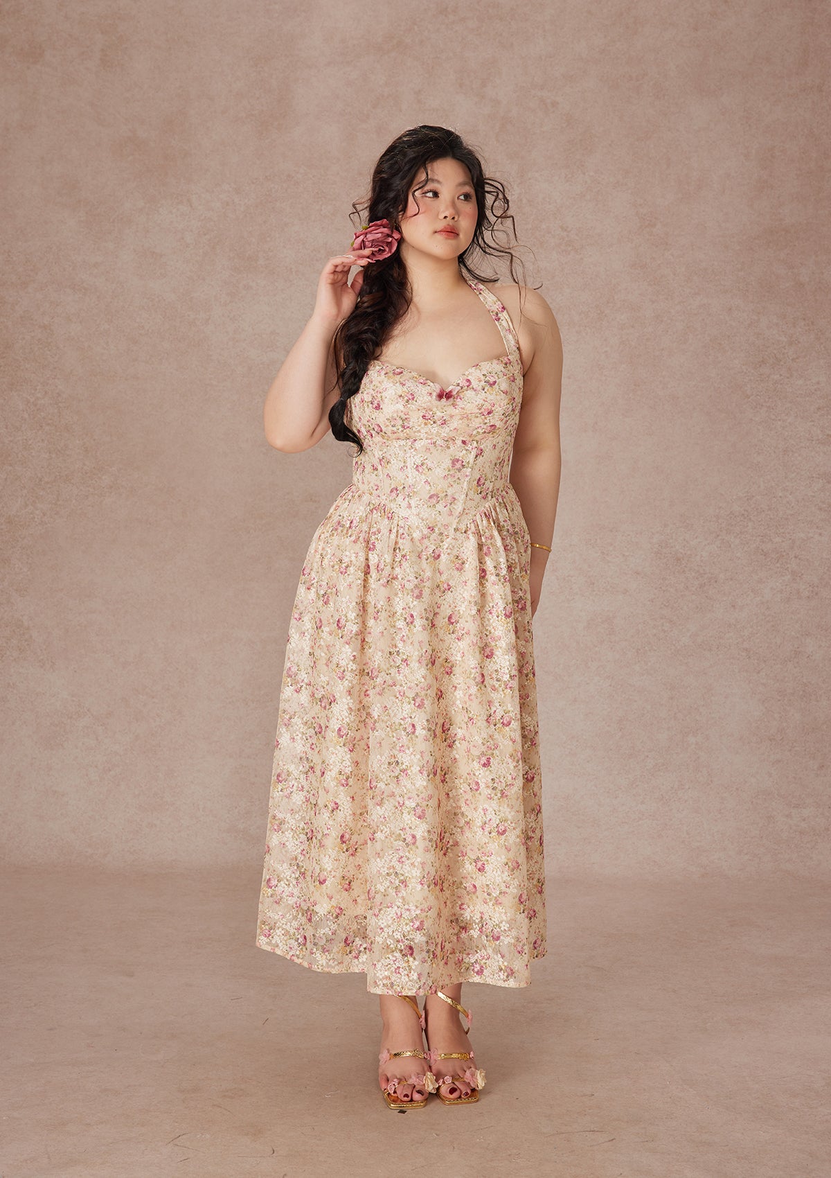 Curve&amp;Plus Wildwood Rose Kleid