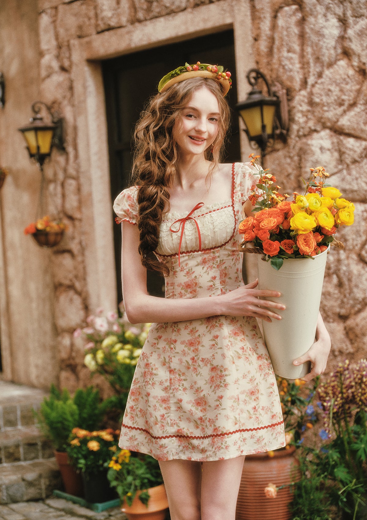 Crimson Berry Rose Dress