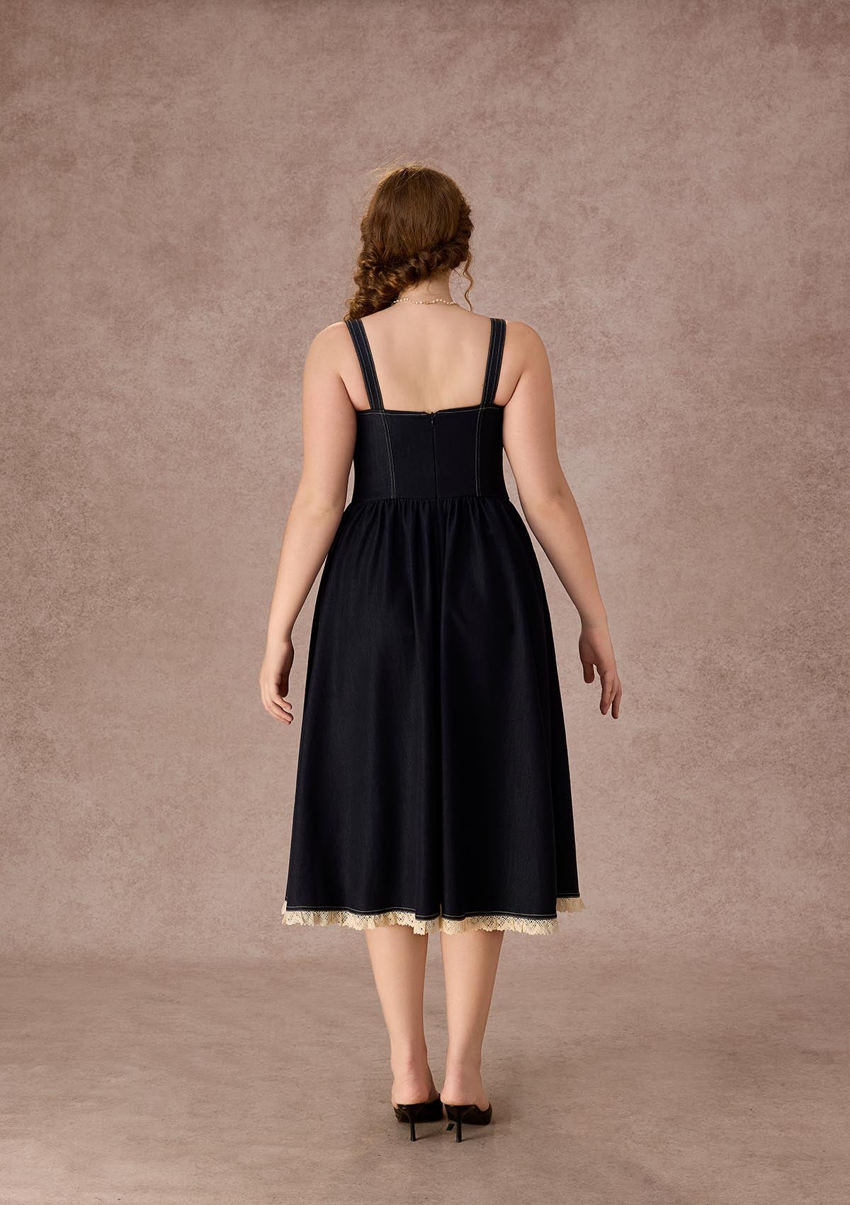 Curve&amp;Plus Berry Buccaneer Dress(Long)