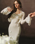 Cream Chanson Dress