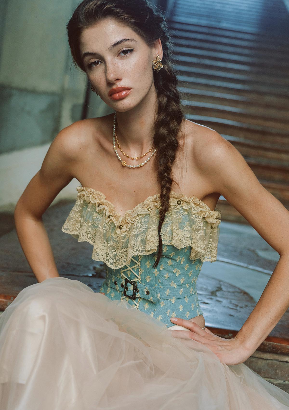 Thornstar Knight Denim Corset