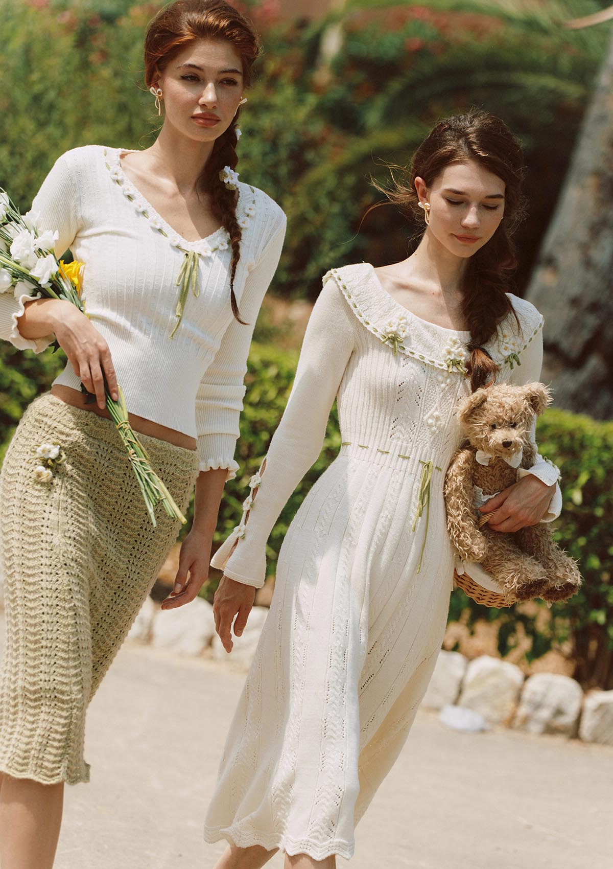 Daisy Bouquet Knit skirt