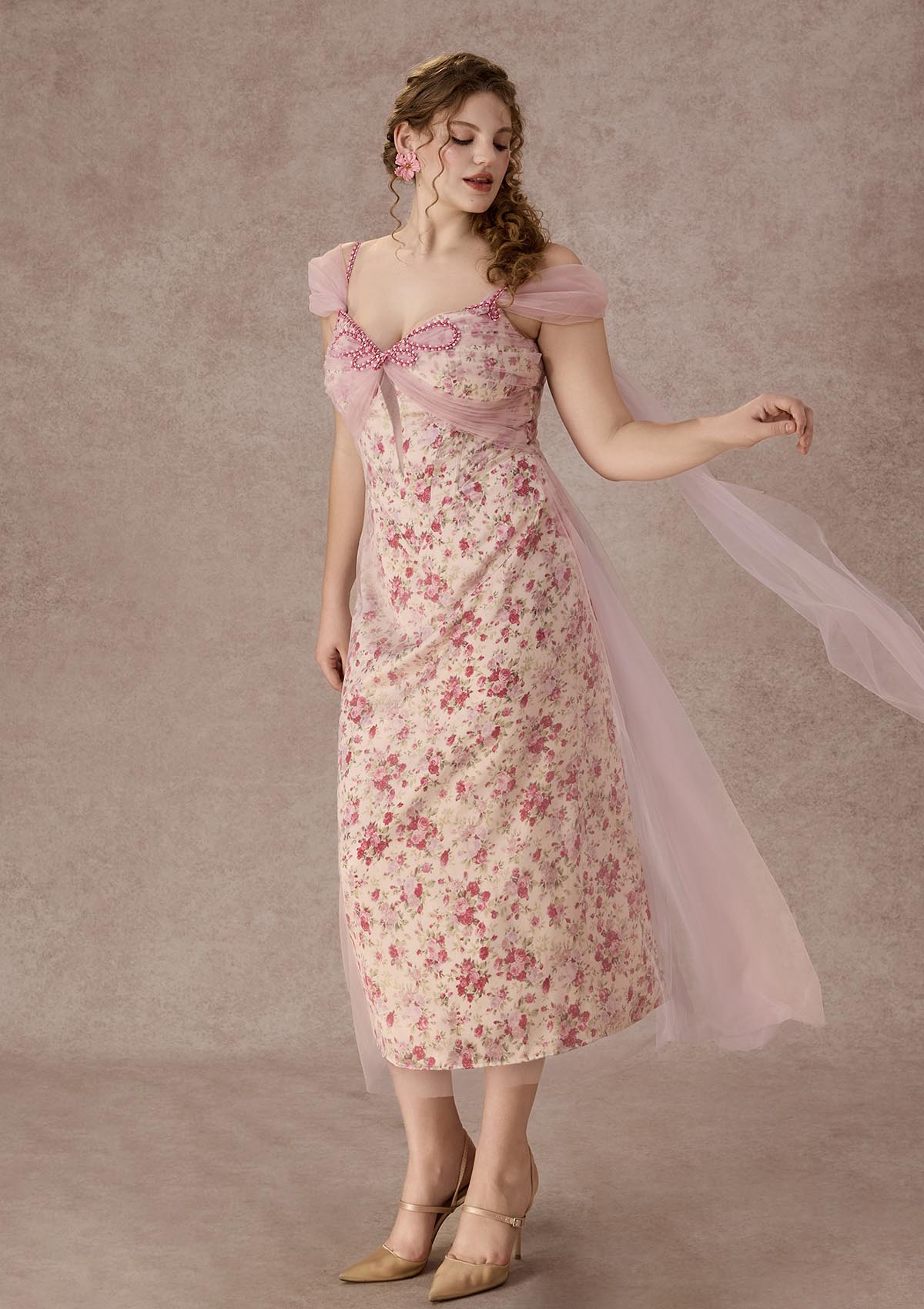 Curve&amp;Plus Floral Disc Fairy Corset Dress