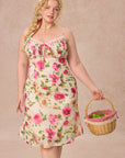 Curve&Plus Corn Poppy Dress（short）