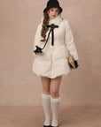 Curve&Plus Snow White Rose Puffer Down Jacket