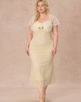 Curve&Plus Cream Letter Dress