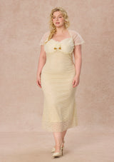 Curve&Plus Cream Letter Dress