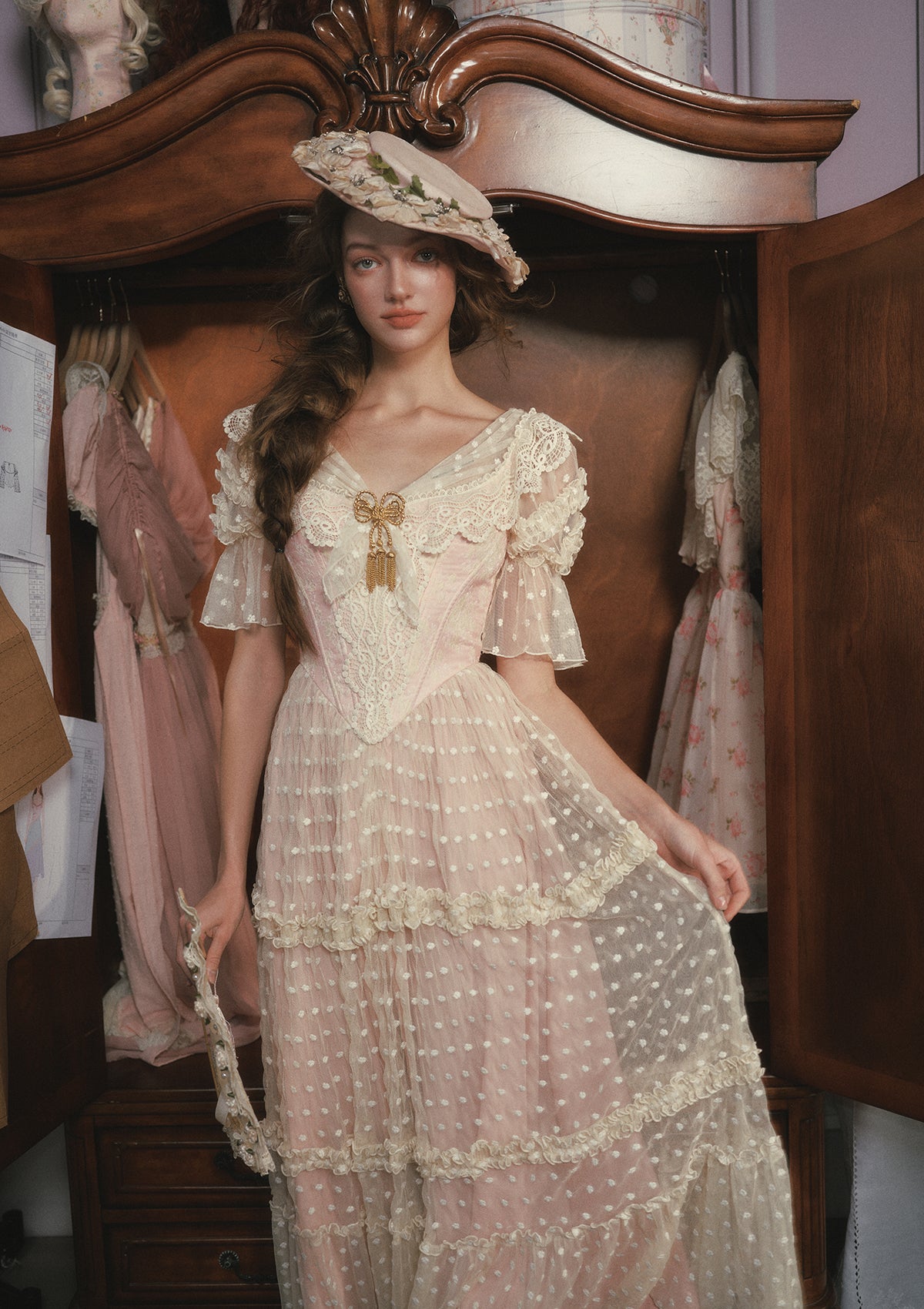 Gilded Invitation Dress(Pink) In-stock / M Gilded Invitation Dress(Pink) In-stock / M