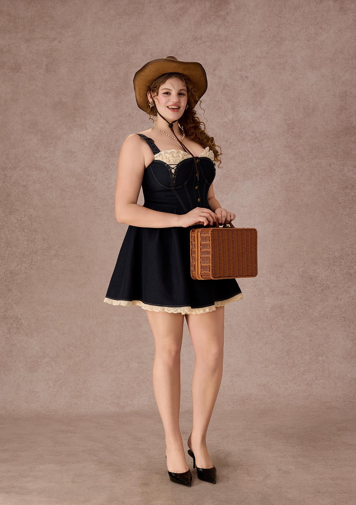 Curve&amp;Plus Berry Buccaneer Dress(Short)