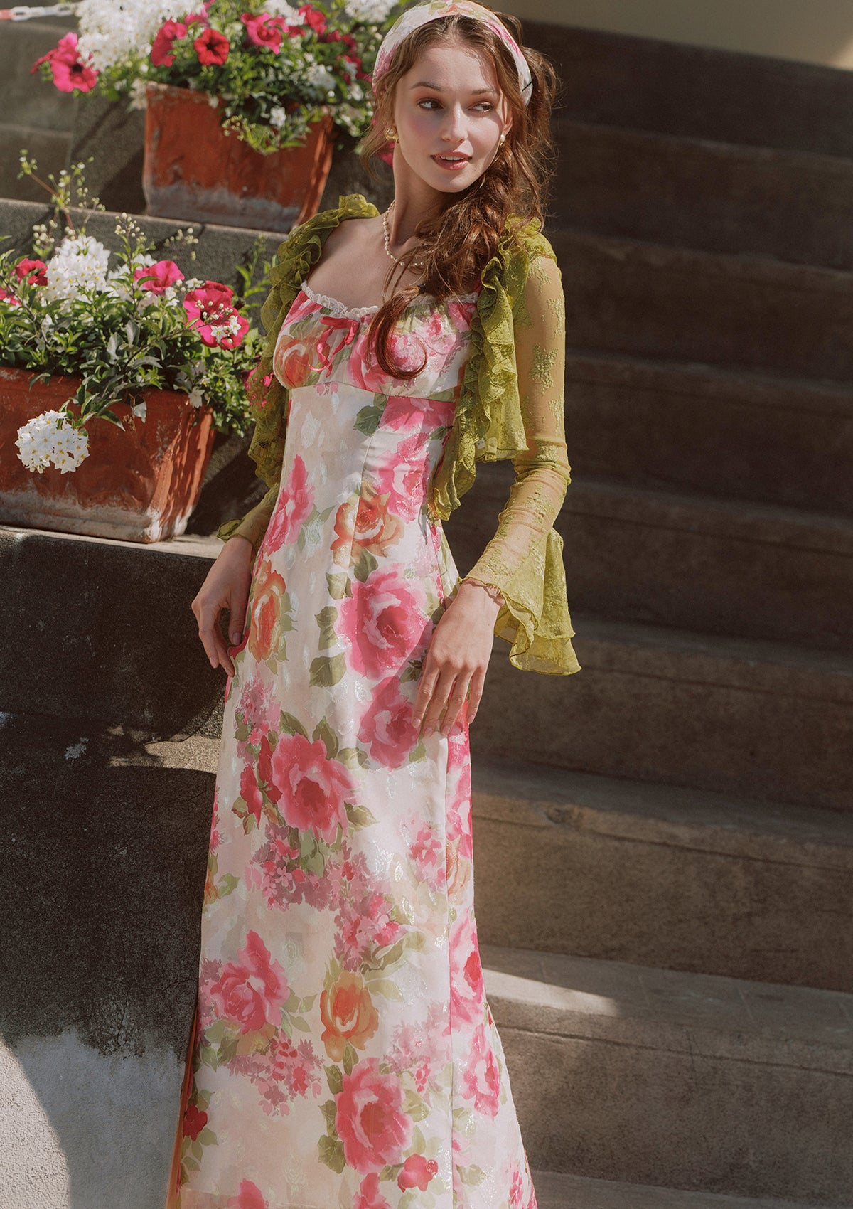 Damask Rose Dress